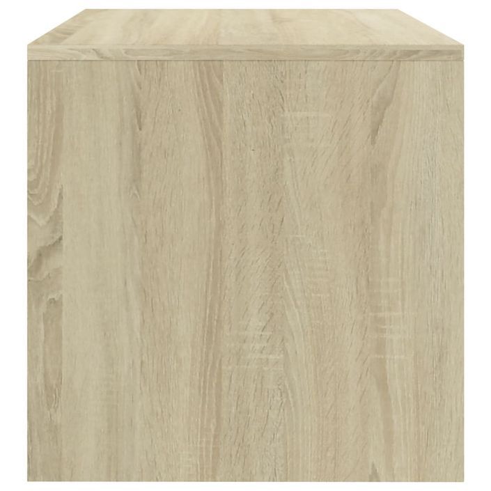 Tables de chevet 2 pcs Blanc et chêne sonoma 40x30x30 cm 2 - Photo n°6