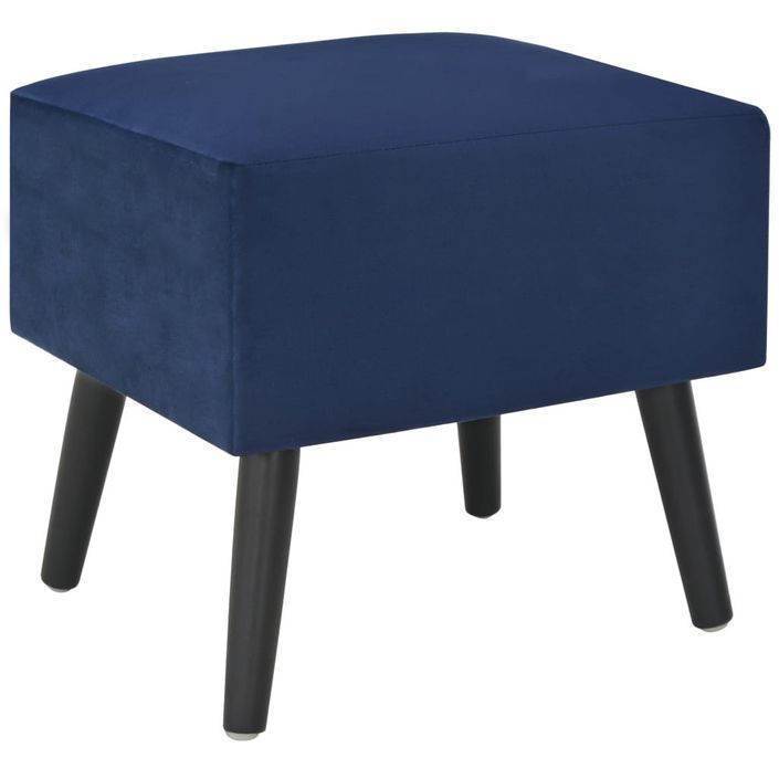 Tables de chevet 2 pcs Bleu 40x35x40 cm Velours - Photo n°4