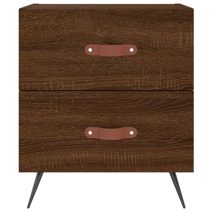 Tables de chevet 2 pcs chêne marron 40x35x47,5 cm - Photo n°6