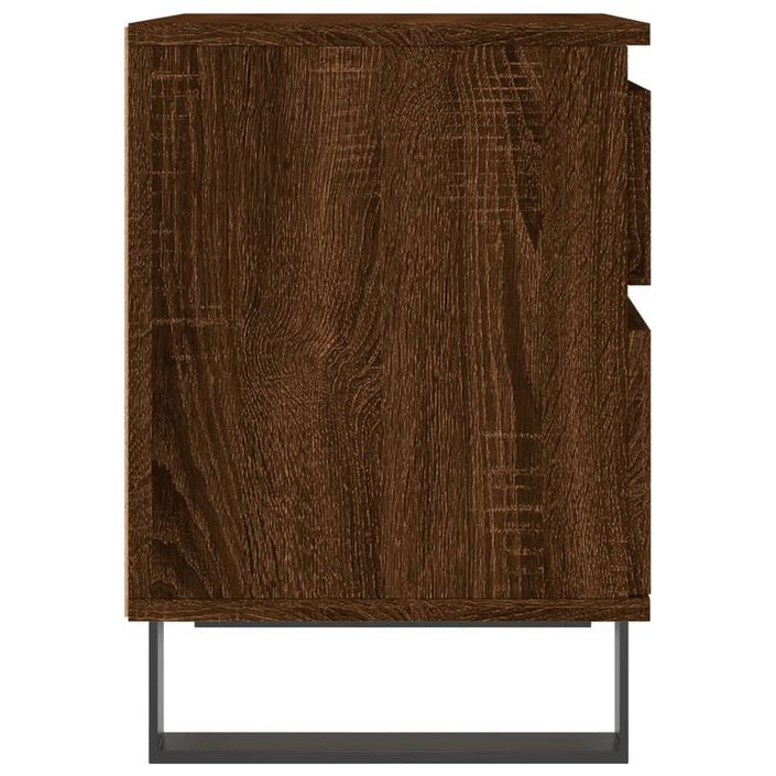 Tables de chevet 2 pcs chêne marron 40x35x50 cm bois ingénierie - Photo n°8