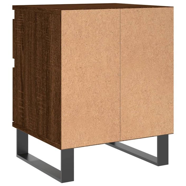 Tables de chevet 2 pcs chêne marron 40x35x50 cm bois ingénierie - Photo n°9