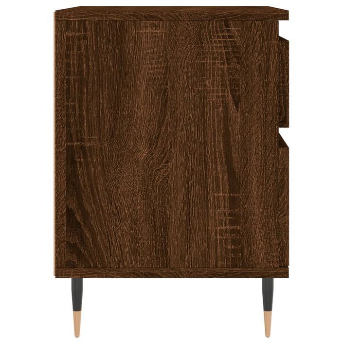 Tables de chevet 2 pcs chêne marron 40x35x50 cm bois ingénierie - Photo n°8