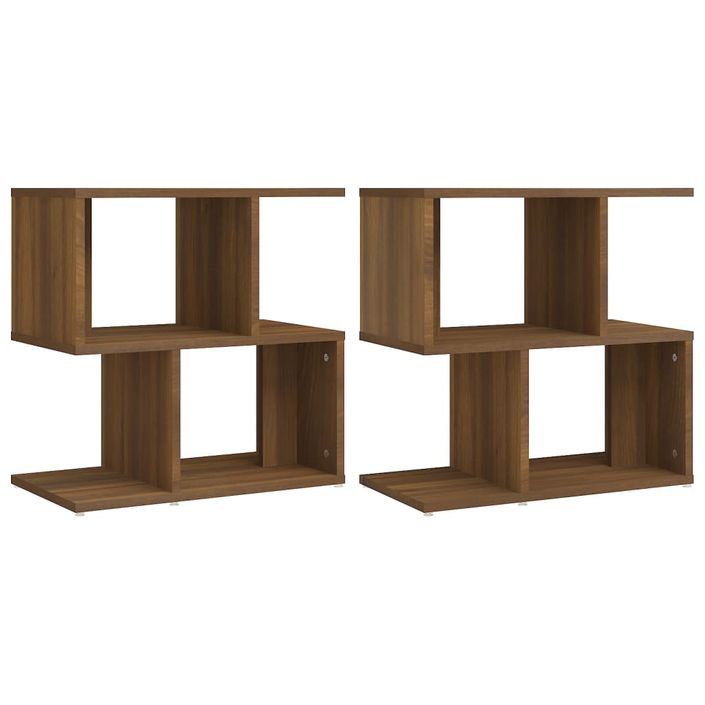 Tables de chevet 2 pcs Chêne marron 50x30x51,5 cm - Photo n°1