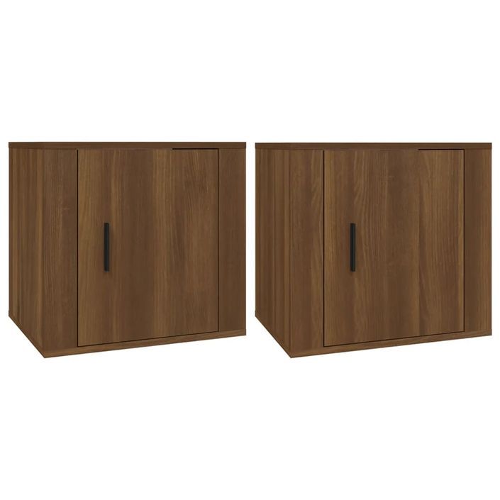 Tables de chevet 2 pcs Chêne marron 50x39x47 cm - Photo n°2