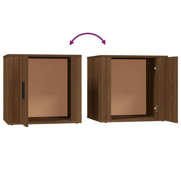 Tables de chevet 2 pcs Chêne marron 50x39x47 cm - Photo n°9