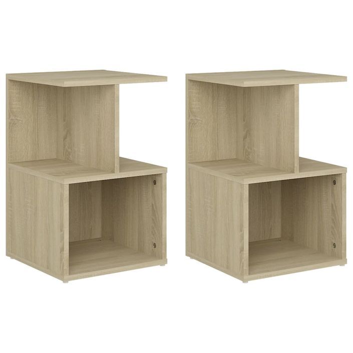 Tables de chevet 2 pcs Chêne sonoma 35x35x55 cm - Photo n°1