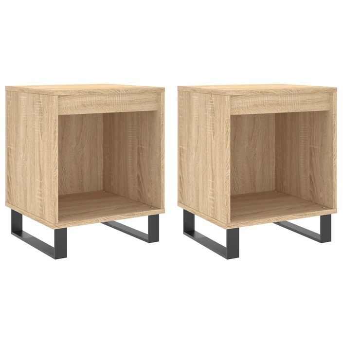 Tables de chevet 2 pcs chêne sonoma 40x35x50 cm bois ingénierie - Photo n°1