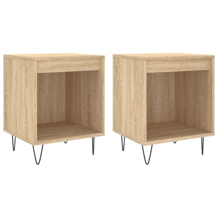 Tables de chevet 2 pcs chêne sonoma 40x35x50 cm bois ingénierie - Photo n°1