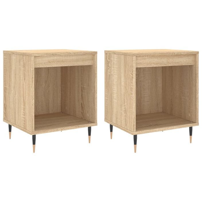 Tables de chevet 2 pcs chêne sonoma 40x35x50 cm bois ingénierie - Photo n°1