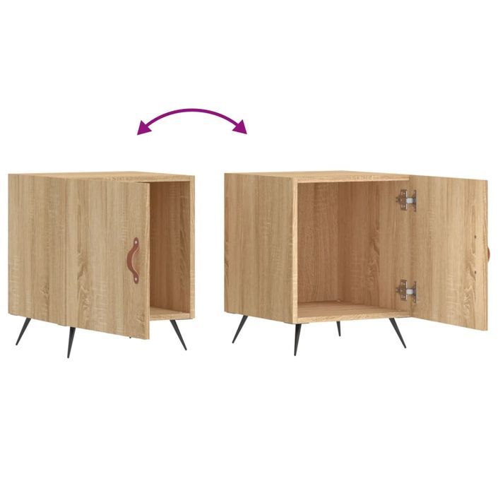 Tables de chevet 2 pcs chêne sonoma 40x40x50 cm bois ingénierie - Photo n°9