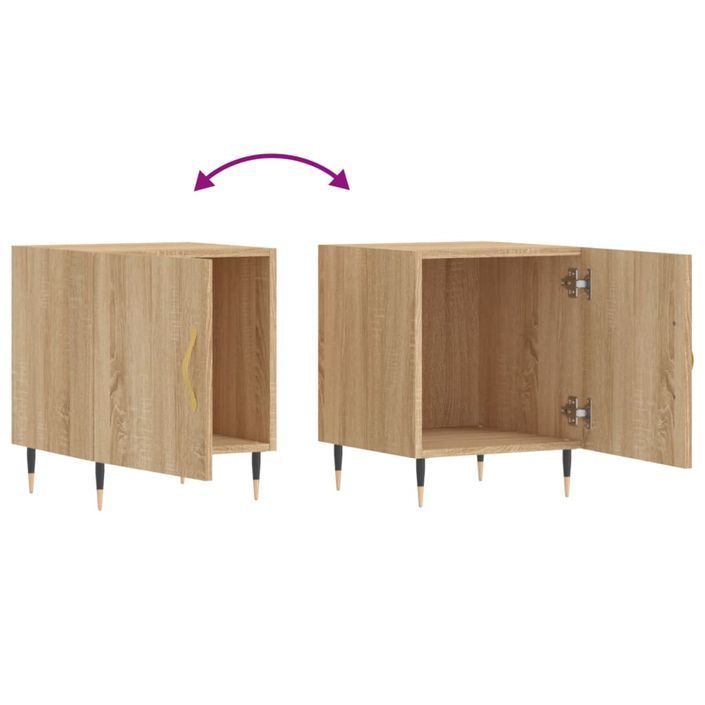 Tables de chevet 2 pcs chêne sonoma 40x40x50 cm bois ingénierie - Photo n°8