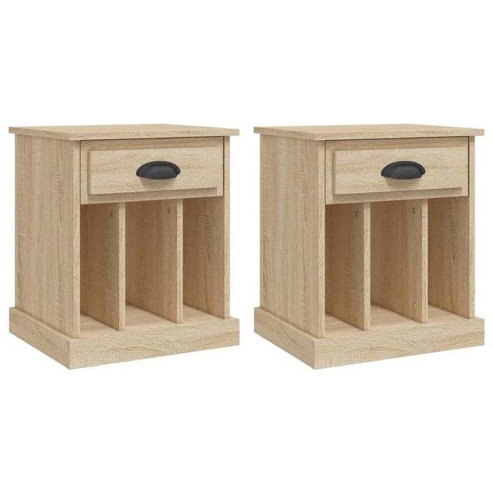 Tables de chevet 2 pcs chêne sonoma 43x36x50 cm - Photo n°1