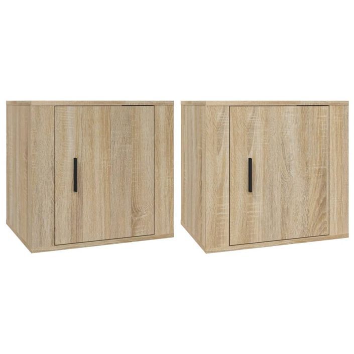 Tables de chevet 2 pcs Chêne sonoma 50x39x47 cm - Photo n°2