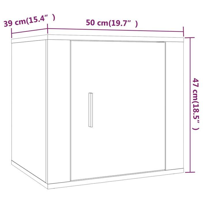 Tables de chevet 2 pcs Chêne sonoma 50x39x47 cm - Photo n°11