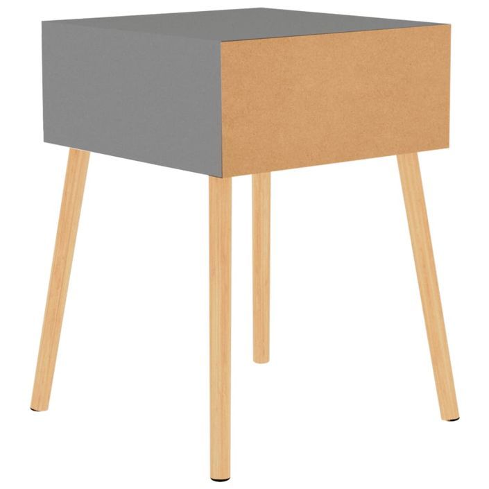 Tables de chevet 2 pcs Gris 40x40x56 cm - Photo n°5