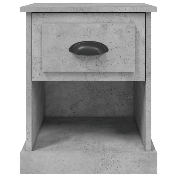 Tables de chevet 2 pcs gris béton 39x39x47,5 cm bois ingénierie - Photo n°8