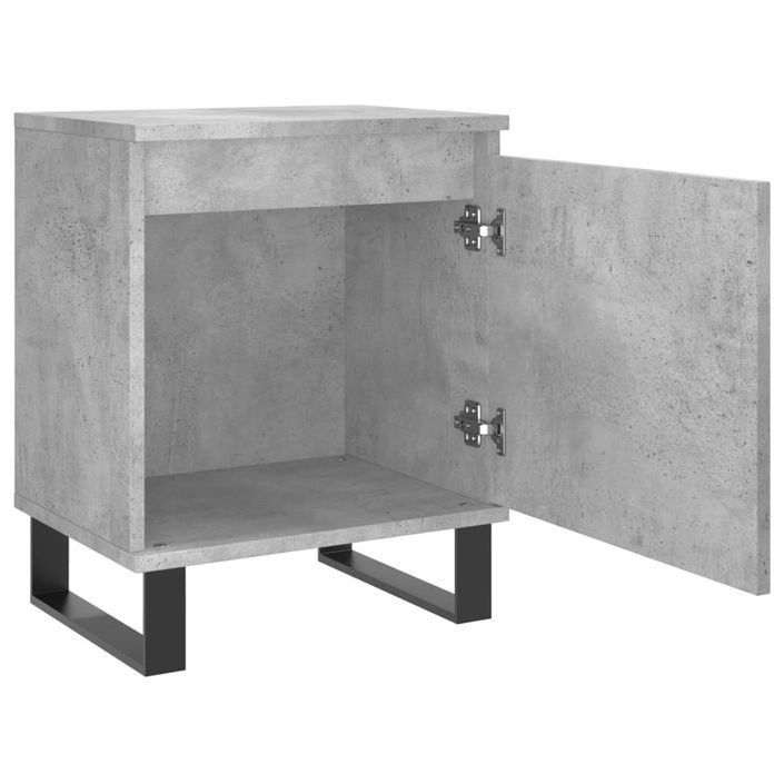 Tables de chevet 2 pcs gris béton 40x30x50 cm bois d'ingénierie - Photo n°6