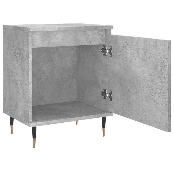Tables de chevet 2 pcs gris béton 40x30x50 cm bois d'ingénierie - Photo n°6