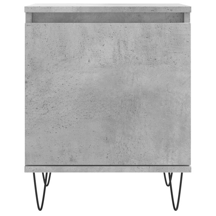 Tables de chevet 2 pcs gris béton 40x30x50 cm bois d'ingénierie - Photo n°5