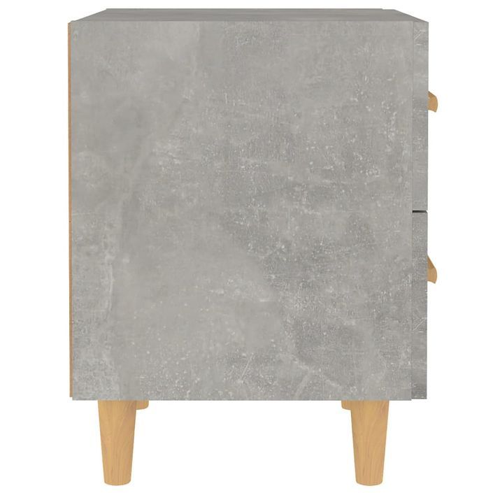 Tables de chevet 2 pcs Gris béton 40x35x47,5 cm - Photo n°4