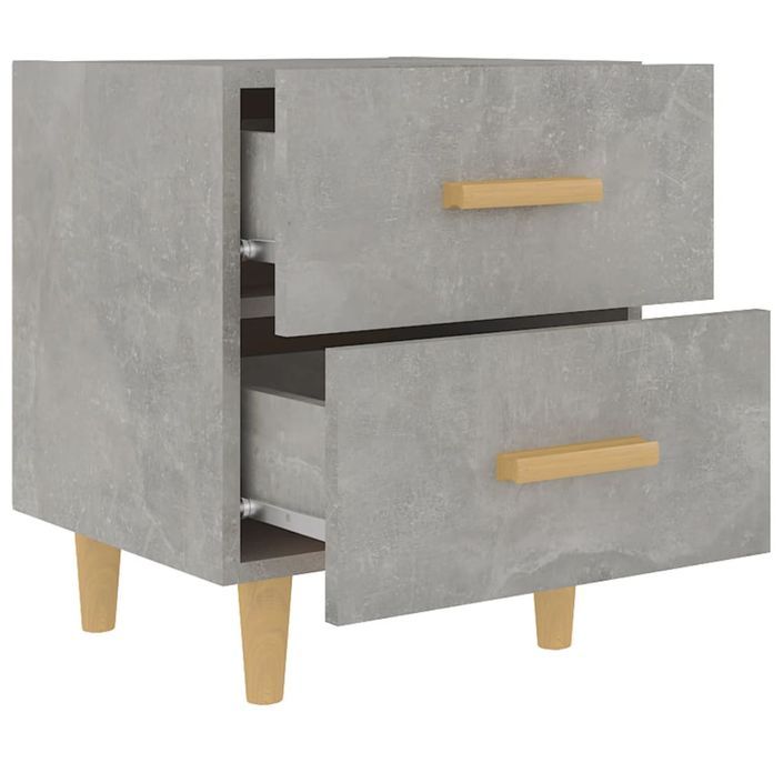 Tables de chevet 2 pcs Gris béton 40x35x47,5 cm - Photo n°5