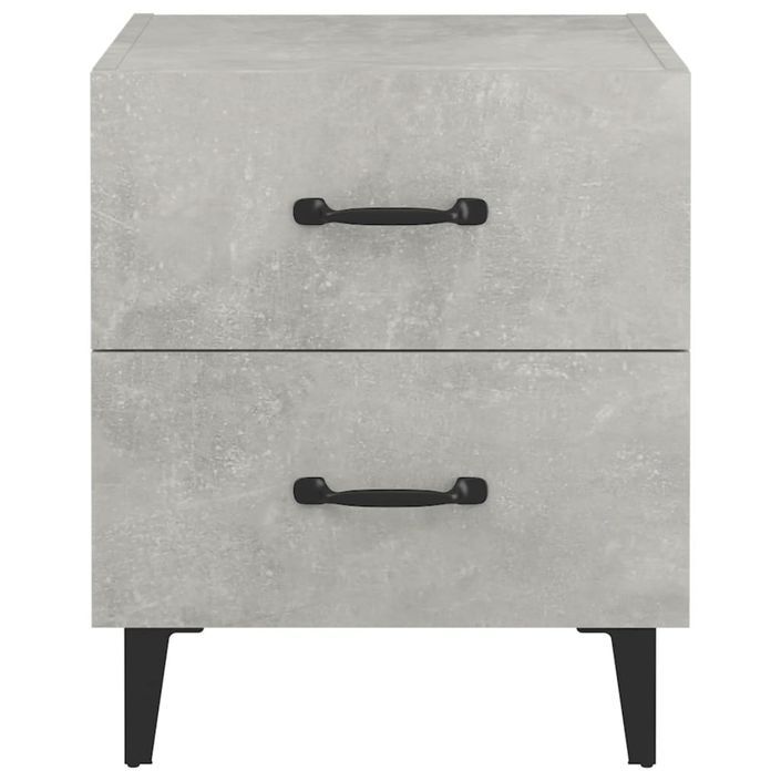 Tables de chevet 2 pcs Gris béton 40x35x47,5 cm - Photo n°4