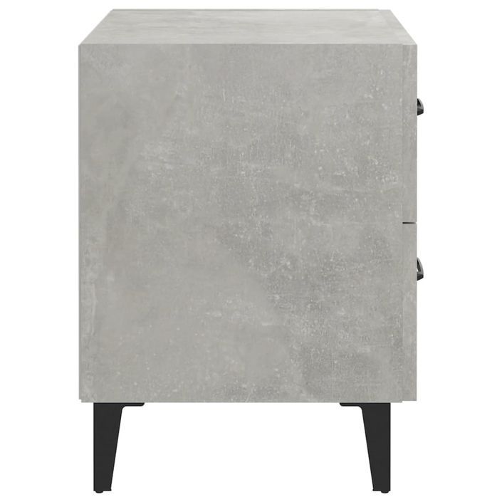 Tables de chevet 2 pcs Gris béton 40x35x47,5 cm - Photo n°7