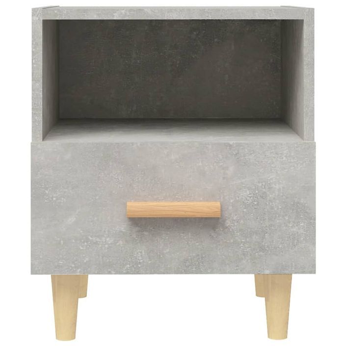 Tables de chevet 2 pcs Gris béton 40x35x47 cm - Photo n°4