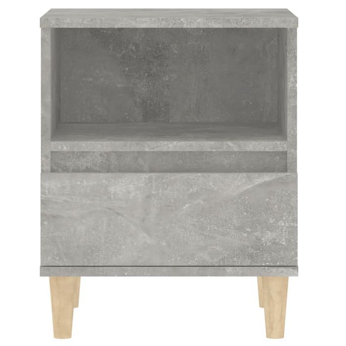 Tables de chevet 2 pcs Gris béton 40x35x50 cm - Photo n°7