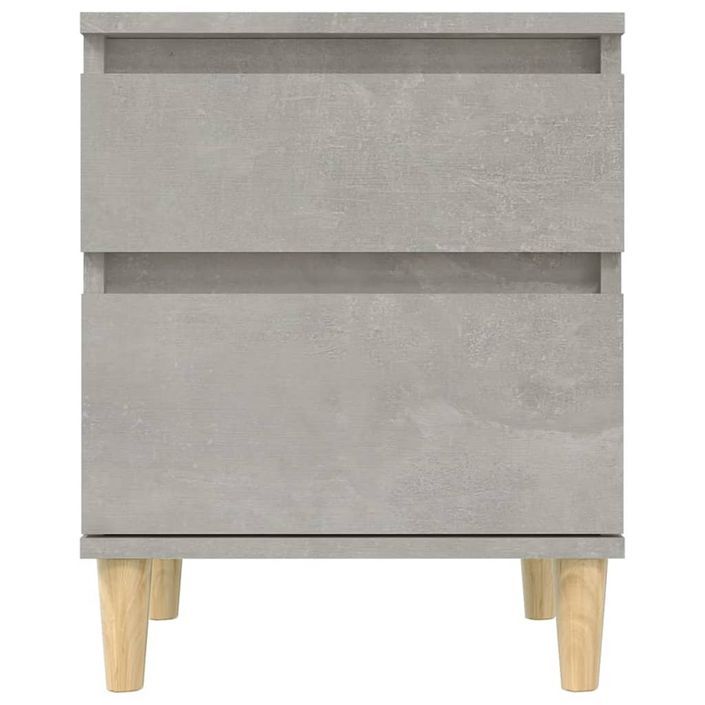 Tables de chevet 2 pcs Gris béton 40x35x50 cm - Photo n°6