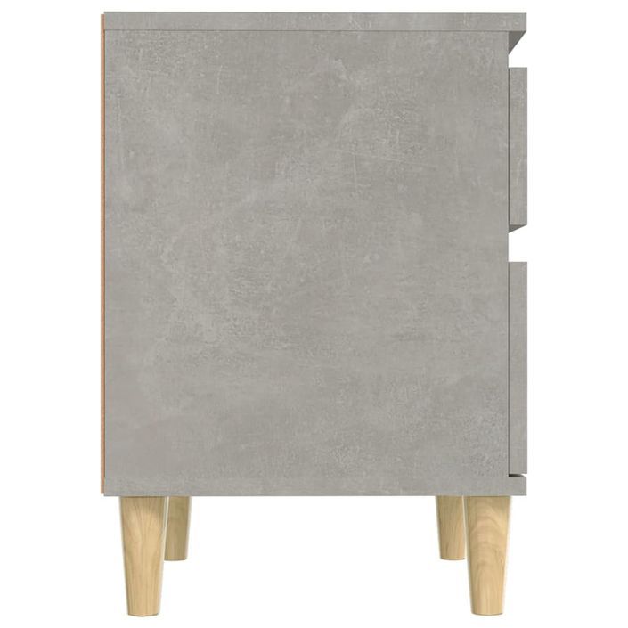 Tables de chevet 2 pcs Gris béton 40x35x50 cm - Photo n°7