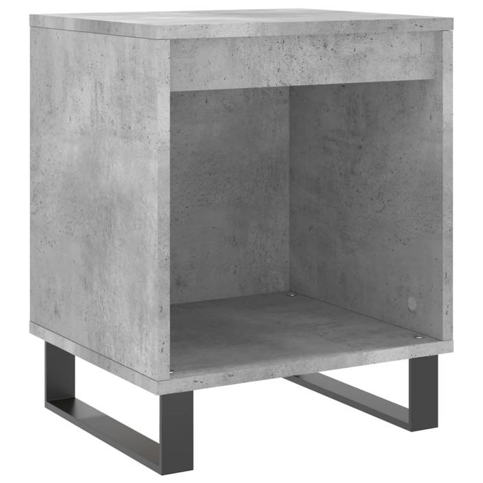 Tables de chevet 2 pcs gris béton 40x35x50 cm bois d’ingénierie - Photo n°4