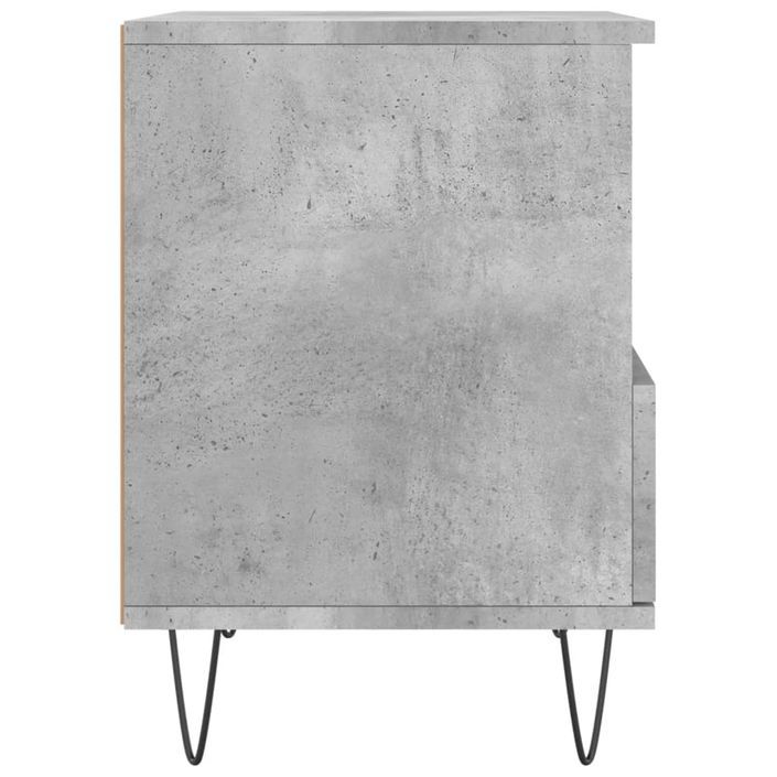 Tables de chevet 2 pcs gris béton 40x35x50 cm bois d’ingénierie - Photo n°8