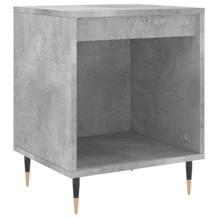 Tables de chevet 2 pcs gris béton 40x35x50 cm bois d’ingénierie - Photo n°4