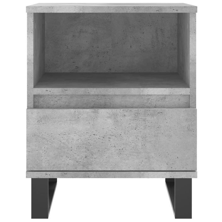 Tables de chevet 2 pcs gris béton 40x35x50 cm bois d’ingénierie - Photo n°6