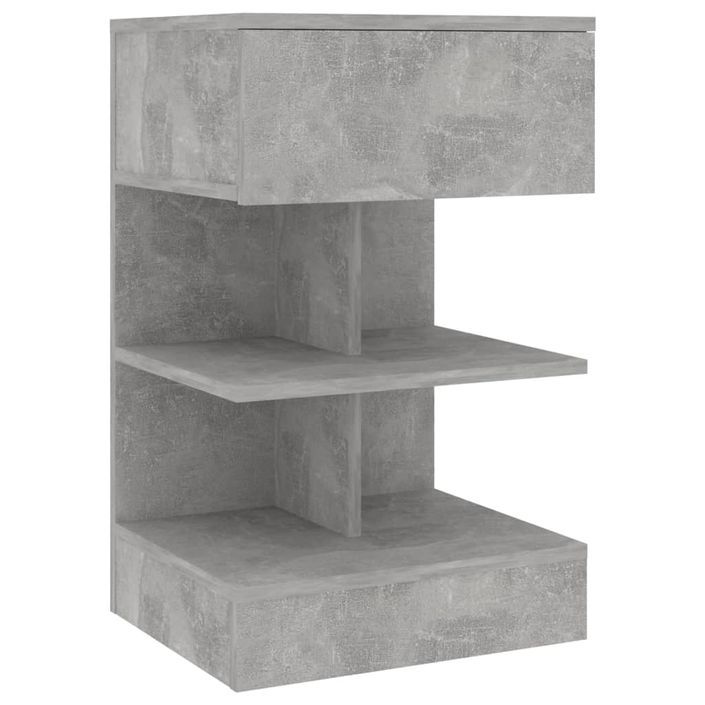 Tables de chevet 2 pcs Gris béton 40x35x65 cm - Photo n°5