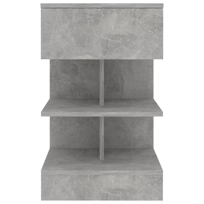 Tables de chevet 2 pcs Gris béton 40x35x65 cm - Photo n°6