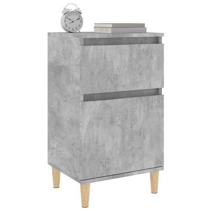 Tables de chevet 2 pcs gris béton 40x35x70 cm - Photo n°4