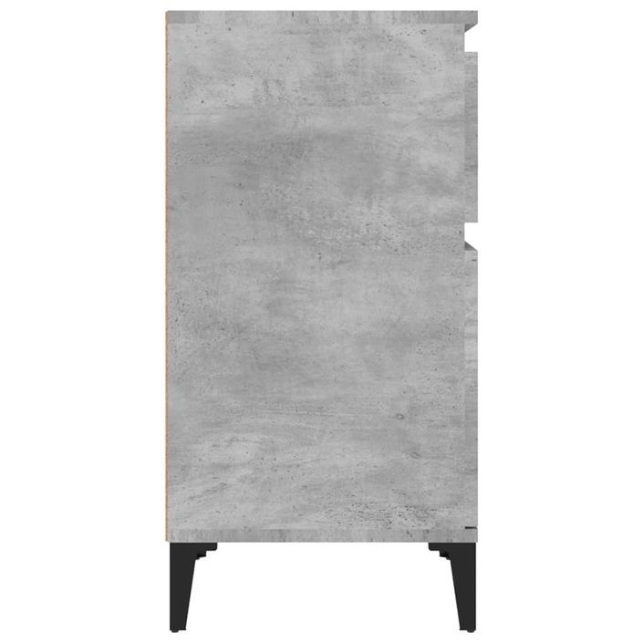 Tables de chevet 2 pcs gris béton 40x35x70 cm - Photo n°7
