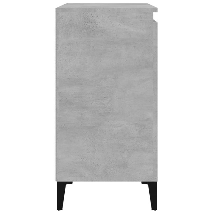 Tables de chevet 2 pcs gris béton 40x35x70 cm bois d'ingénierie - Photo n°8