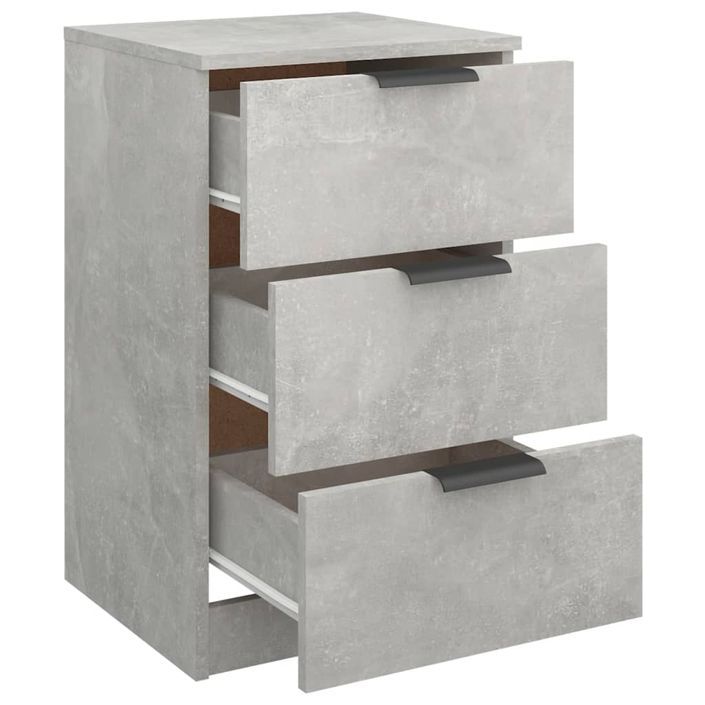 Tables de chevet 2 pcs Gris béton 40x36x65 cm - Photo n°9