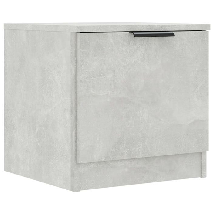 Tables de chevet 2 pcs Gris béton 40x39x40 cm - Photo n°6