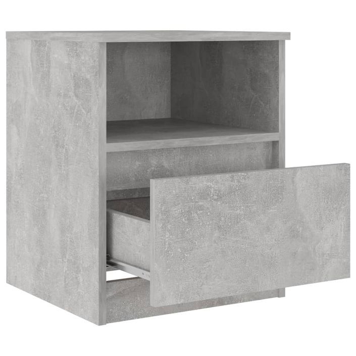 Tables de chevet 2 pcs Gris béton 40x40x50 cm 2 - Photo n°6