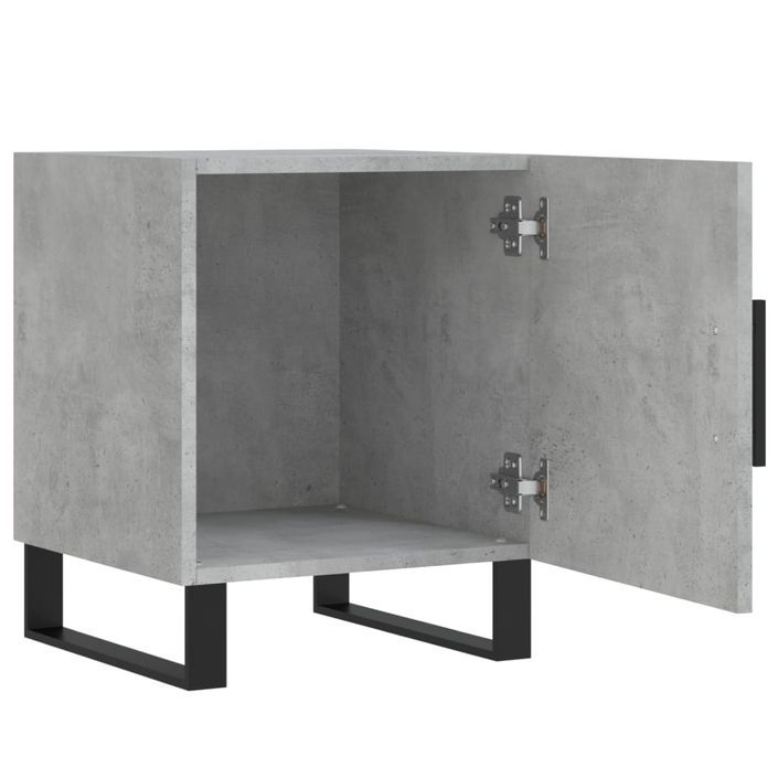 Tables de chevet 2 pcs gris béton 40x40x50 cm bois d’ingénierie - Photo n°5