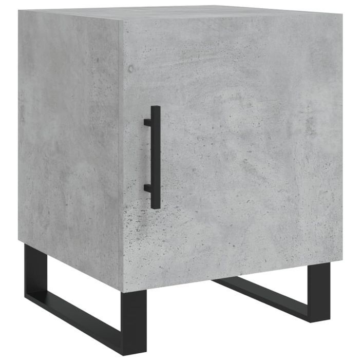 Tables de chevet 2 pcs gris béton 40x40x50 cm bois d’ingénierie - Photo n°6