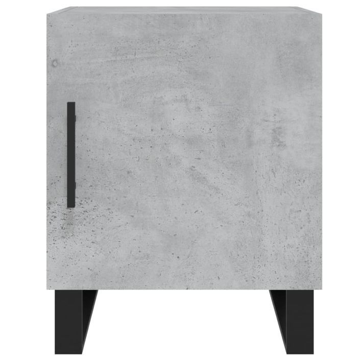 Tables de chevet 2 pcs gris béton 40x40x50 cm bois d’ingénierie - Photo n°7