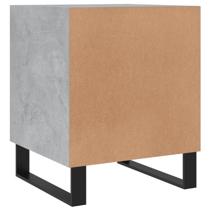 Tables de chevet 2 pcs gris béton 40x40x50 cm bois d’ingénierie - Photo n°9