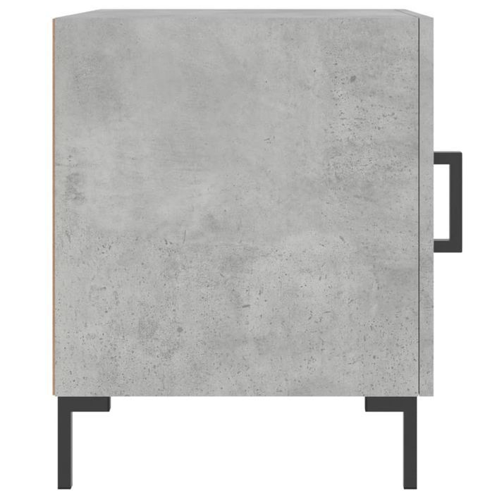 Tables de chevet 2 pcs gris béton 40x40x50 cm bois d’ingénierie - Photo n°5