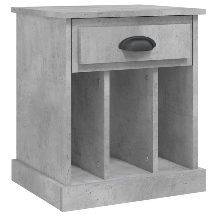 Tables de chevet 2 pcs gris béton 43x36x50 cm - Photo n°6