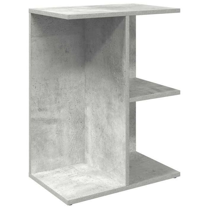 Tables de chevet 2 pcs gris béton 46,5x29x61 cm bois ingénierie - Photo n°4